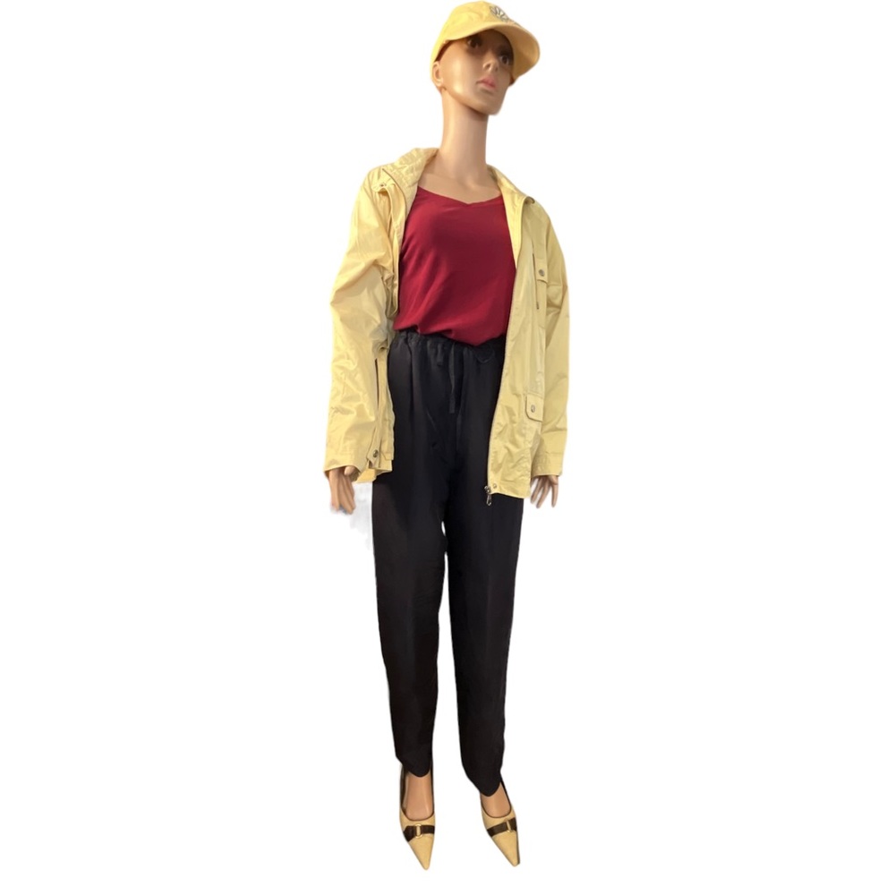 Zenergy by Chico’s Pale Yellow 1990s Utility Jacket with Elastic Waist | 16 - Picture 2 of 12